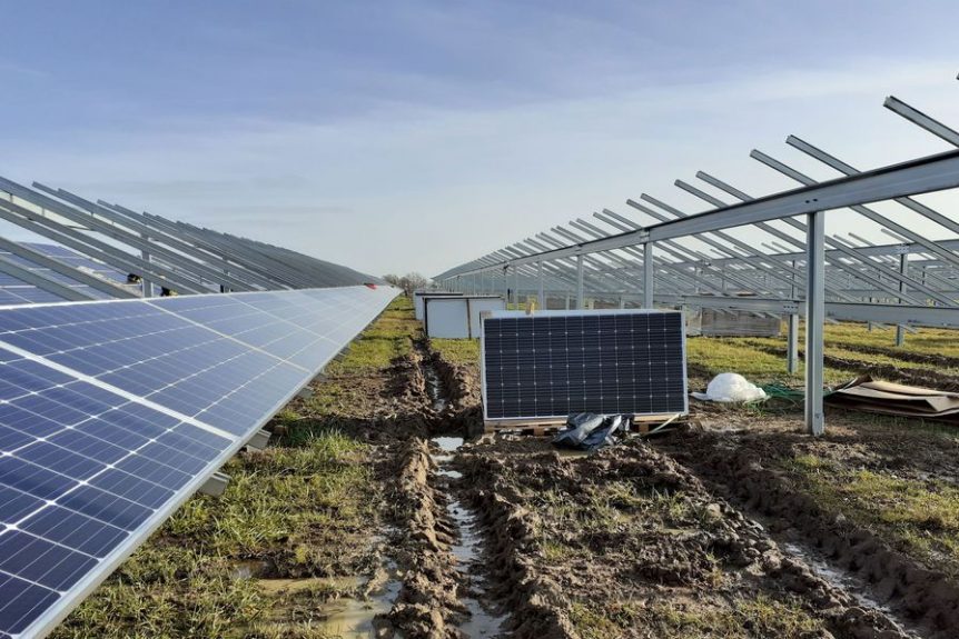 Photo de la centrale photovoltaïque de Ker Lepaud